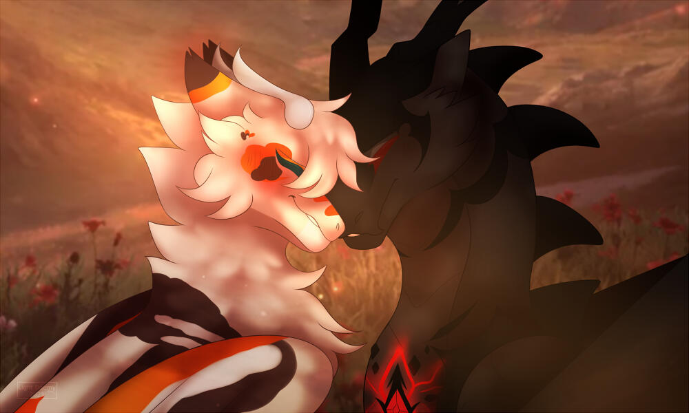 Two Characters + Shaded + Background