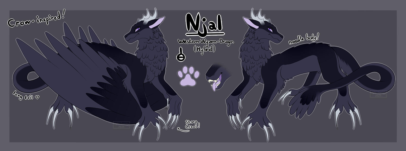 Classic Reference with mouth, paw pads close-ups